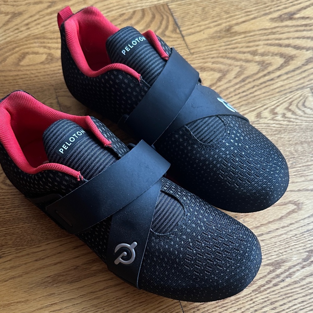 Peloton Black and Red Cycling Shoes